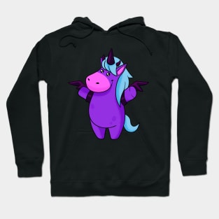 Unicorn in Bat Costume Hoodie